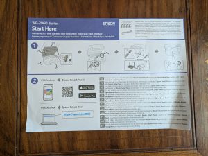Anleitung des Epson WorkForce WF-2960DWF Multifunktionsdruckers