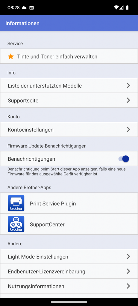 App des Brother DCP-L2550DN Multifunktionsdruckers (3)