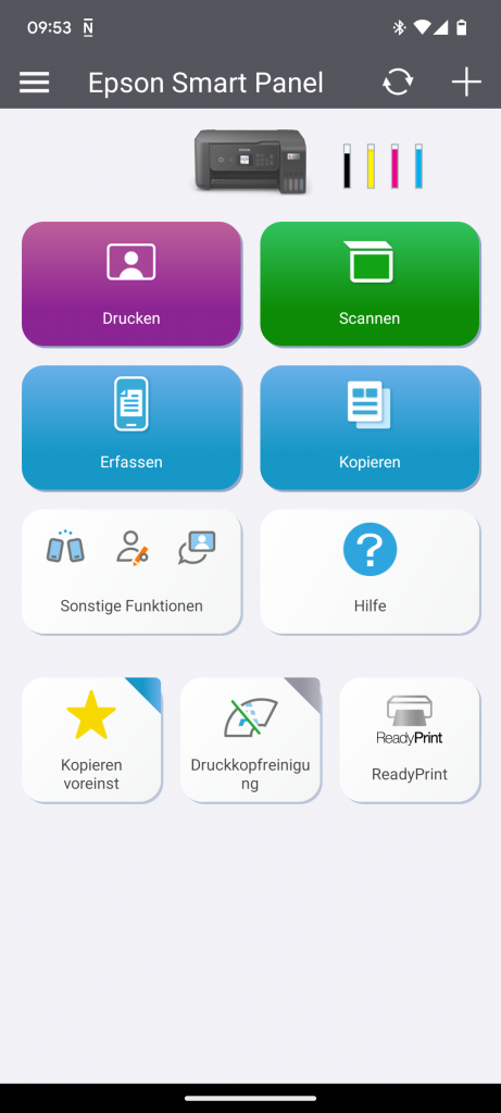 App des Epson EcoTank ET-2870 Multifunktionsdruckers (2)