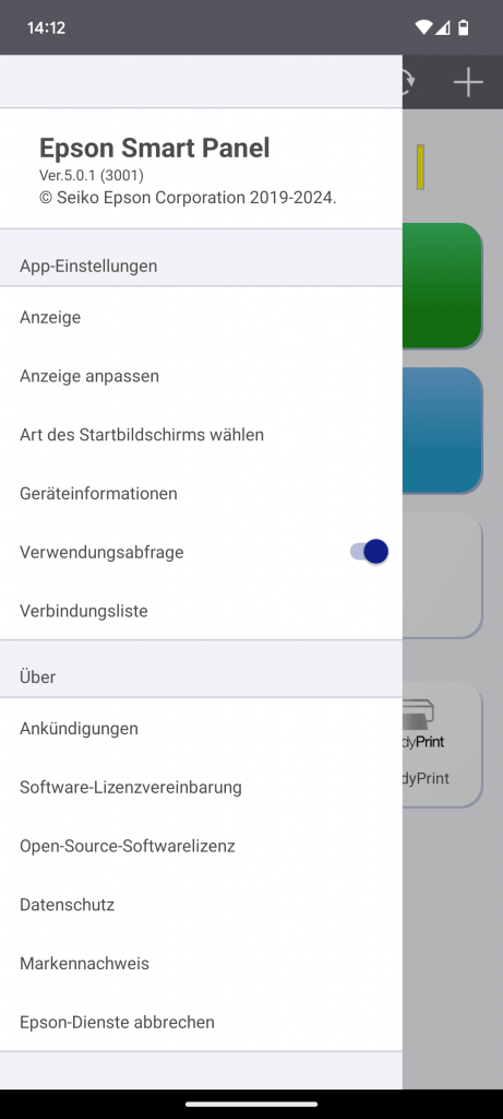 App des Epson EcoTank ET-4850 Multifunktionsdruckers (2)