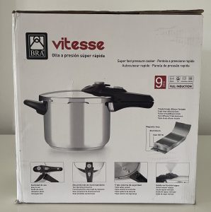 BRA Vitesse Schnellkochtopf im Karton von der Seite