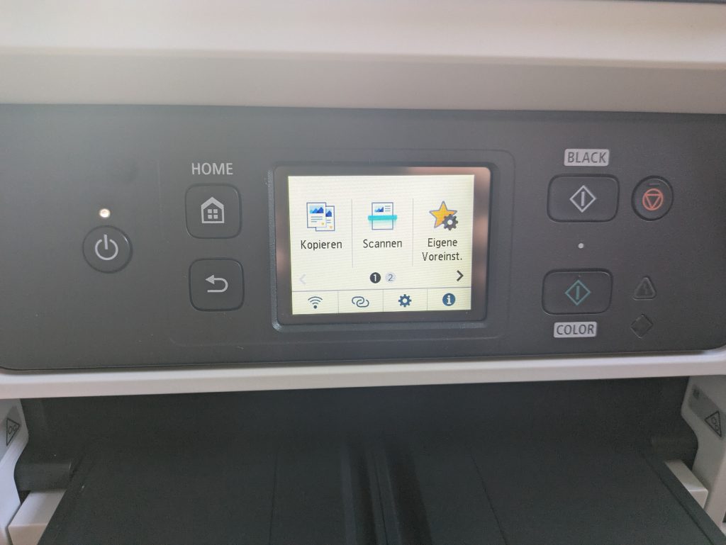 Bedienfeld des Canon Maxify GX4050 Multifunktionsdruckers