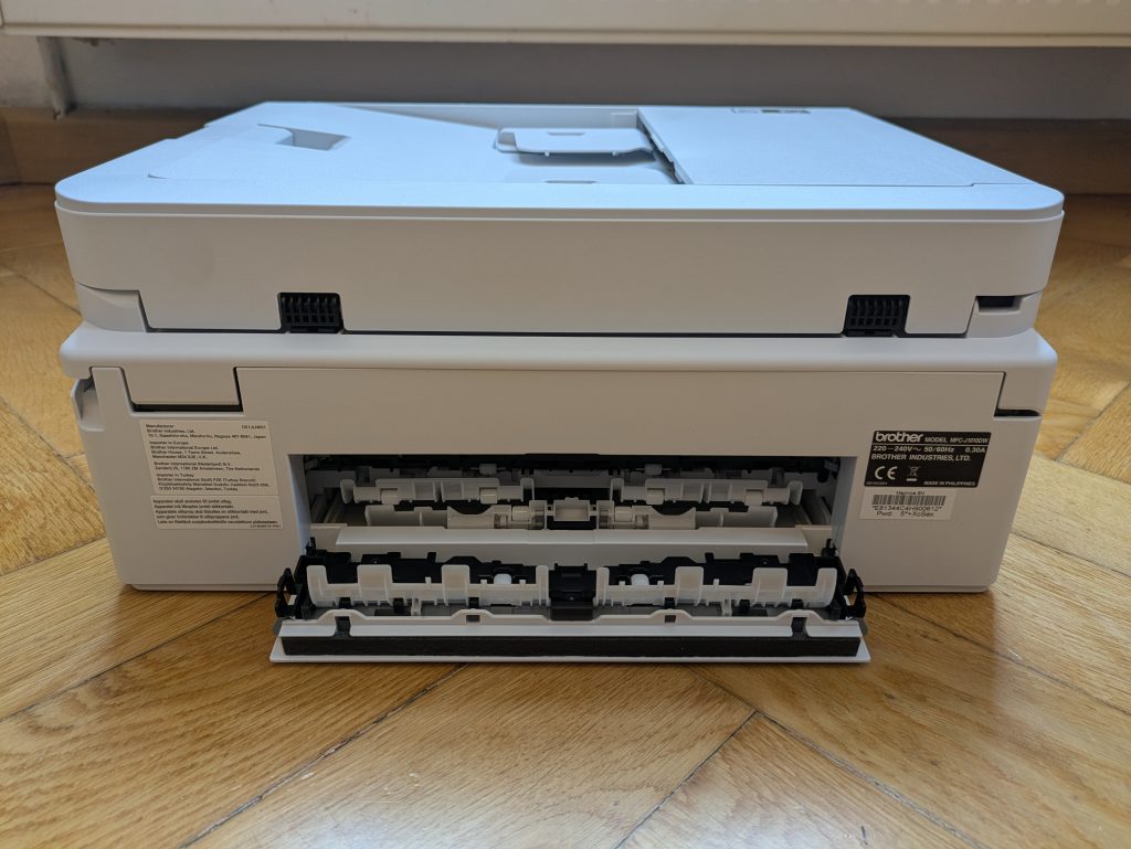 Brother MFC-J1010DW Multifunktionsdrucker von hinten geöffnet