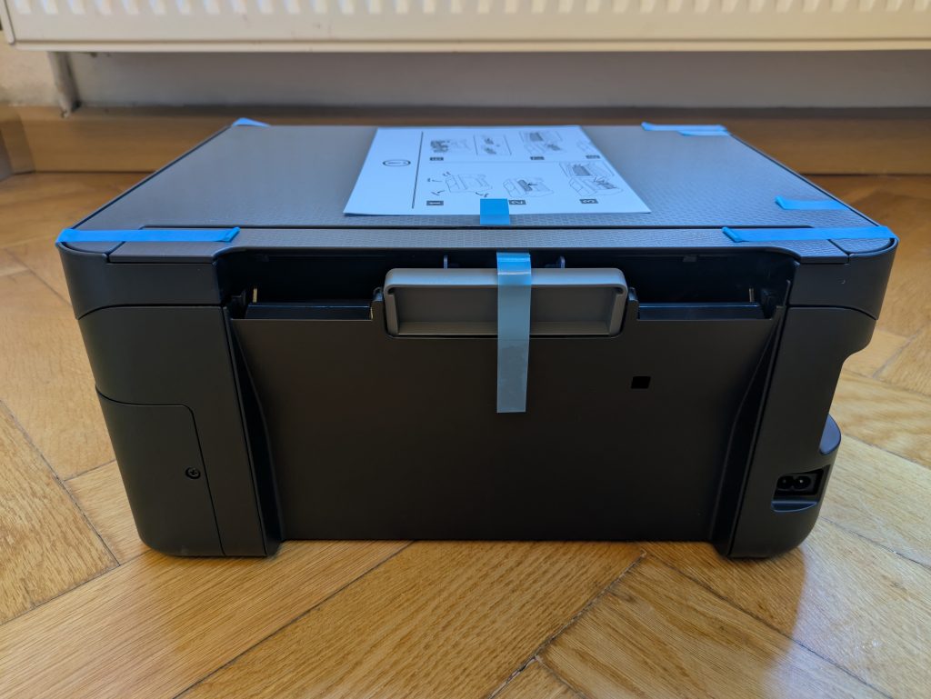 Epson EcoTank ET-2870 Multifunktionsdrucker von hinten