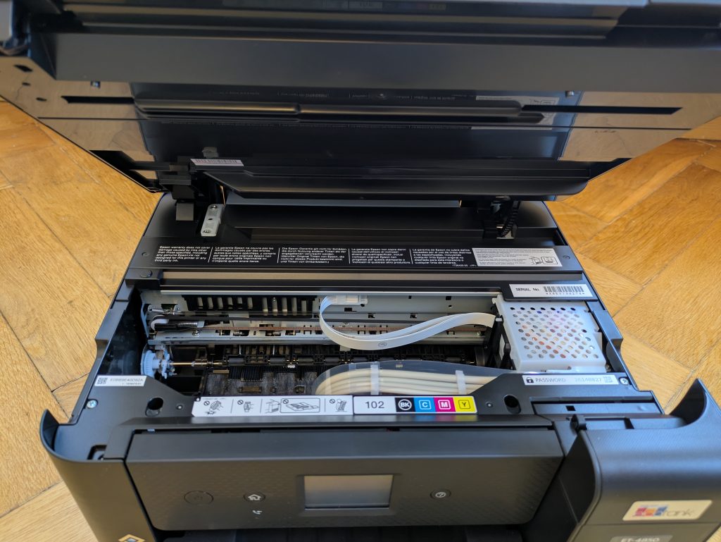 Epson EcoTank ET-4850 Multifunktionsdrucker geöffnet