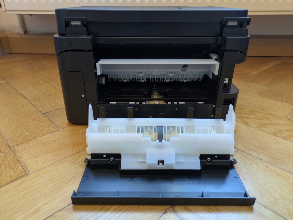 Epson EcoTank ET-4850 Multifunktionsdrucker von hinten geöffnet