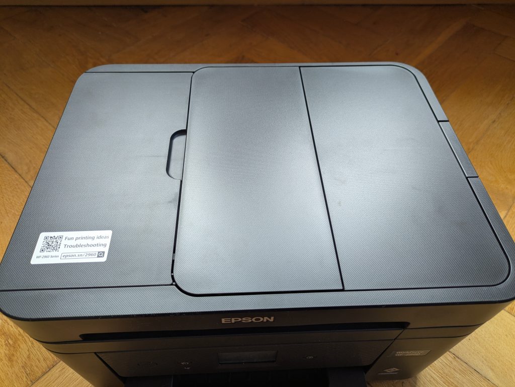 Epson WorkForce WF-2960DWF Multifunktionsdrucker von oben