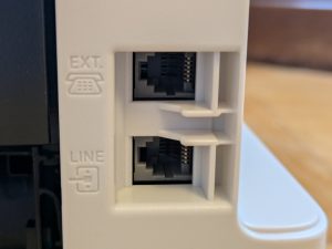 FAX-Anschlüsse des Canon Maxify GX4050 Multifunktionsdruckers