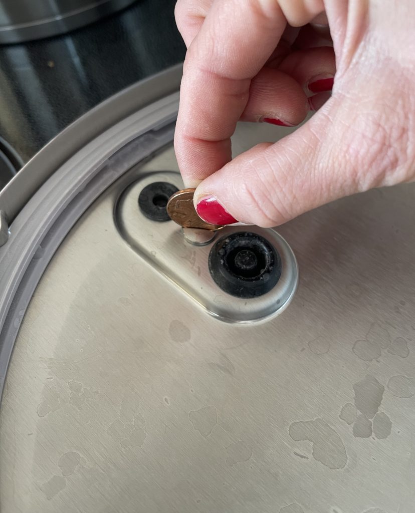 Fissler Vitaquick® Premium Schnellkochtopf Entfernung Kochventil mit Münze