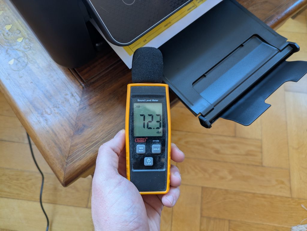 Gemessene Lautstärke des Epson EcoTank ET-2870 Multifunktionsdruckers