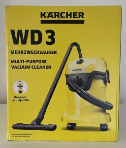 Kärcher WD 3 V-17/4/20 Nass-Trockensauger im Karton von vorne