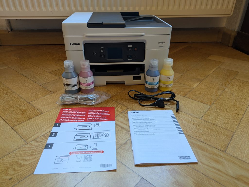 Lieferumfang des Canon Maxify GX4050 Multifunktionsdruckers