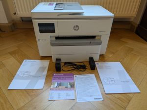 Lieferumfang des HP OfficeJet Pro 9730e Multifunktionsdruckers