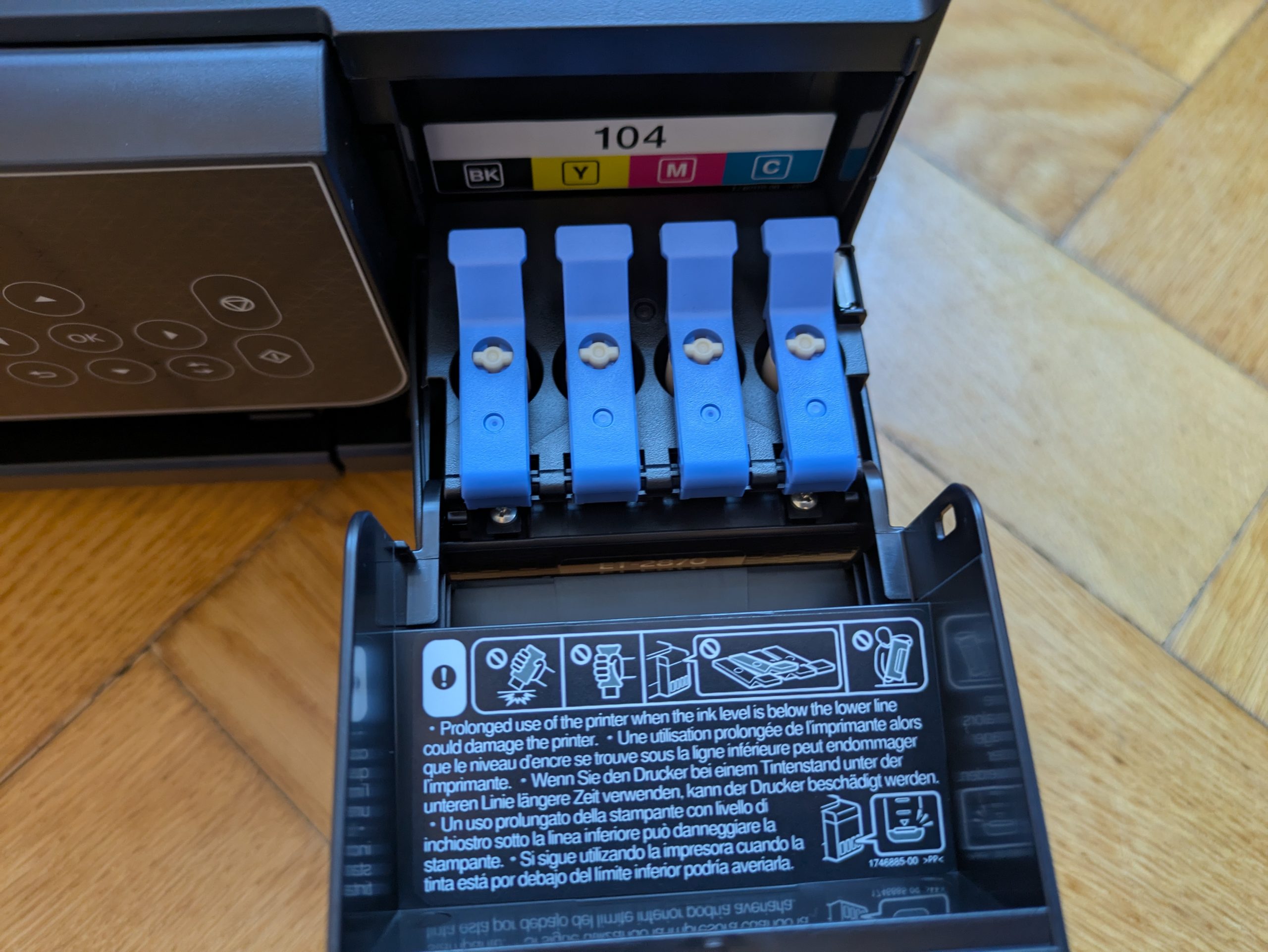 Tankverschluss des Epson EcoTank ET-2870 Multifunktionsdruckers
