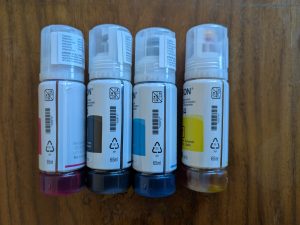 Tintenflaschen des Epson EcoTank ET-2870 Multifunktionsdruckers