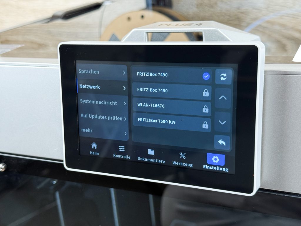 Qidi Plus4 3D-Drucker Verbindung WLAN