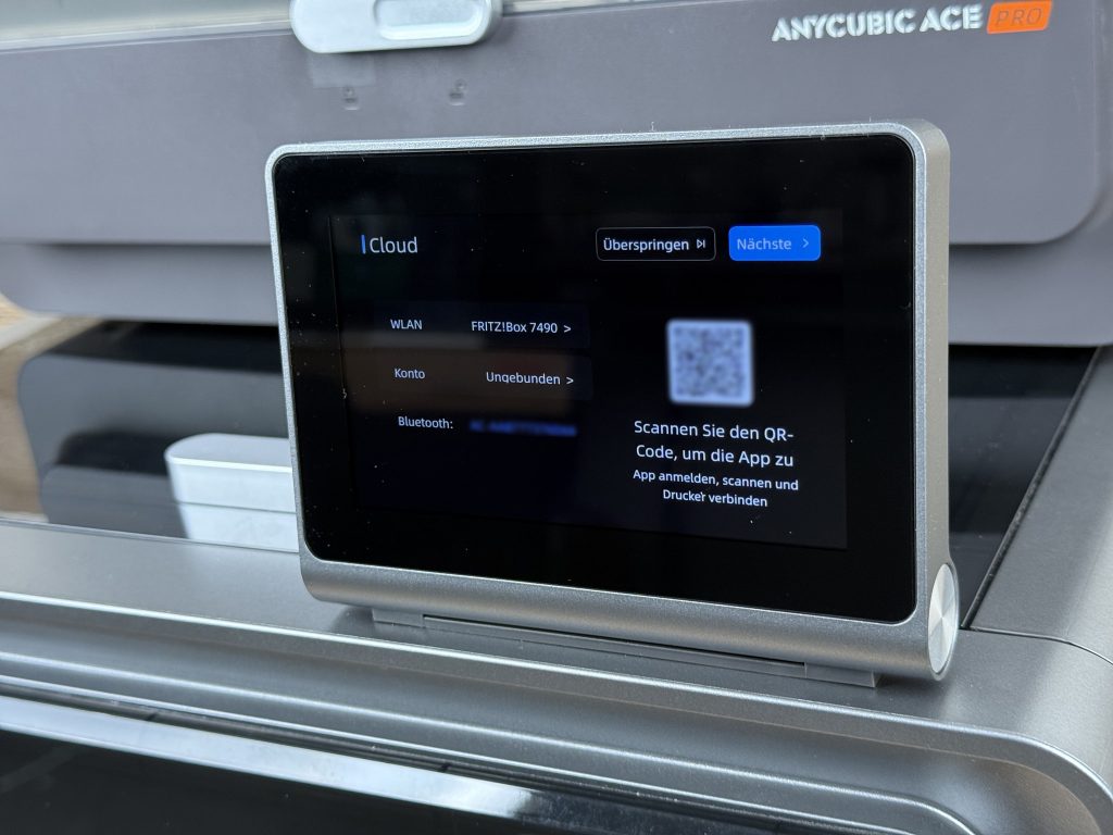 Anycubic Kobra S1 Combo 3D-Drucker Einrichtung WLAN