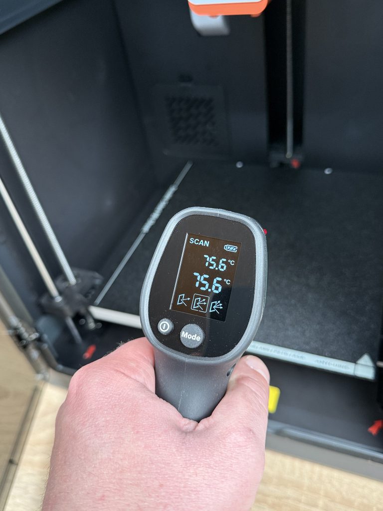 Anycubic Kobra S1 Combo 3D-Drucker Temperatur messen