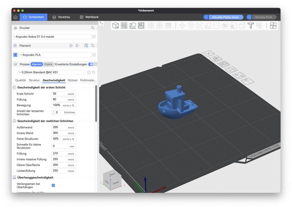 Anycubic Kobra S1 Combo 3D-Drucker Slicer Software