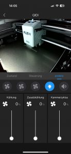 Qidi Plus4 3D-Drucker App Lüftersteuerung