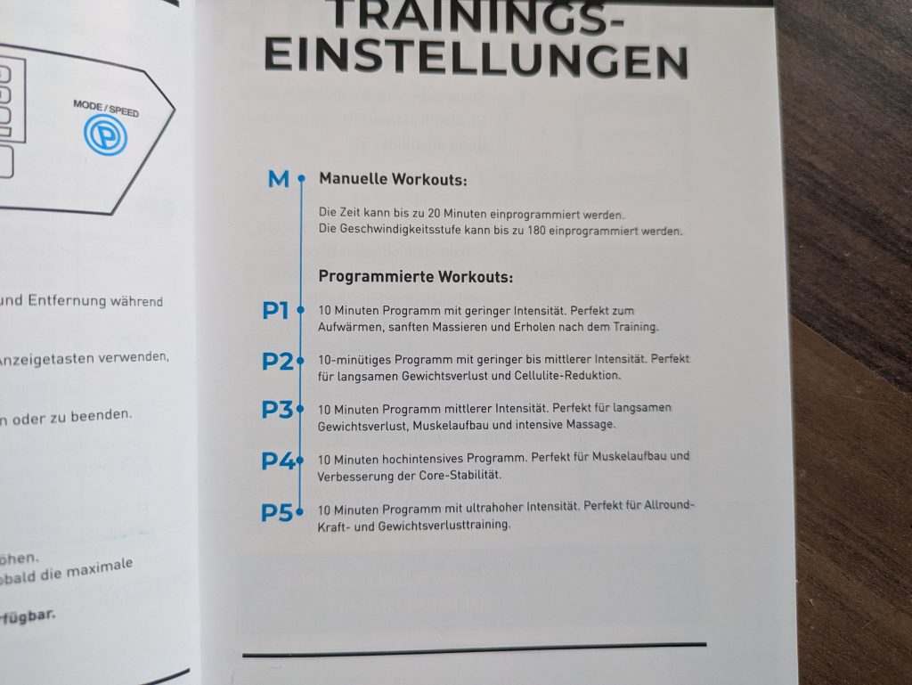 Anleitung der Bluefin Fitness SLIM Vibrationsplatte (4)