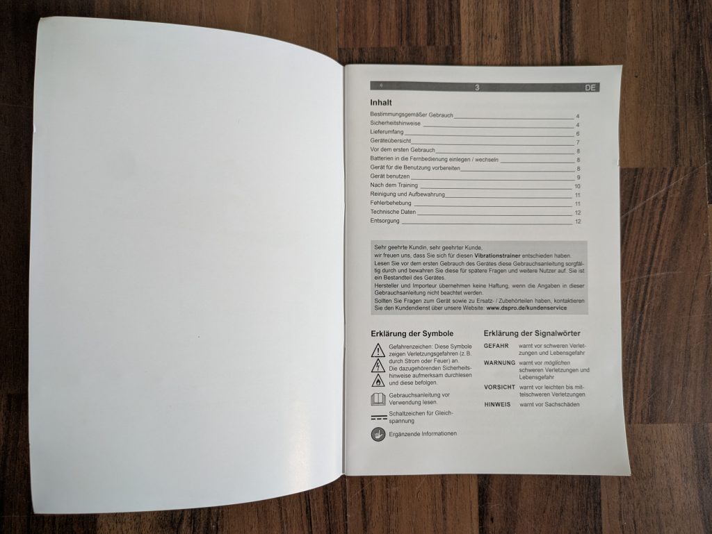 Anleitung der VITALmaxx Basic Vibrationsplatte (2)