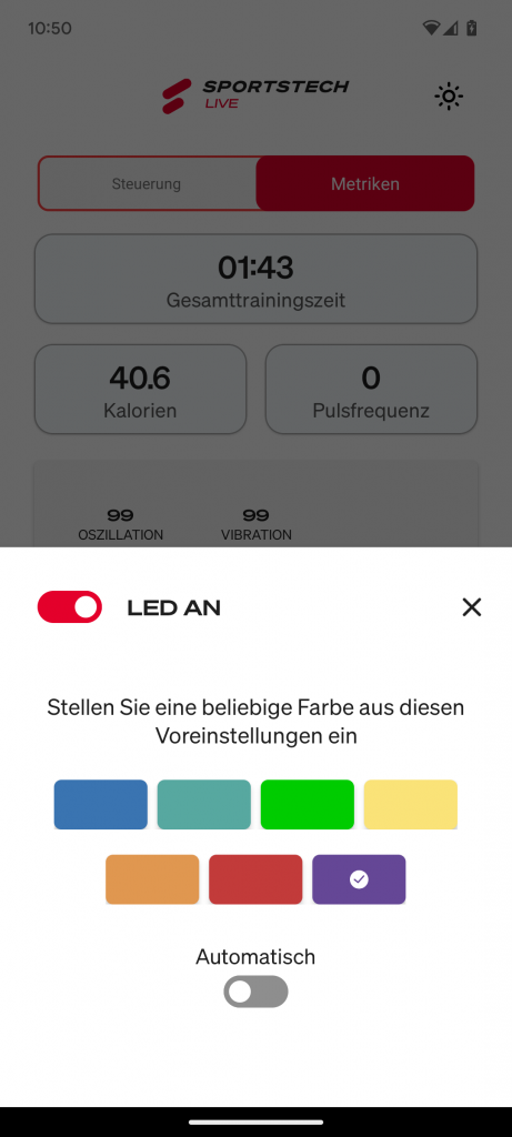 App der Sportstech sVibe Vibrationsplatte (13)