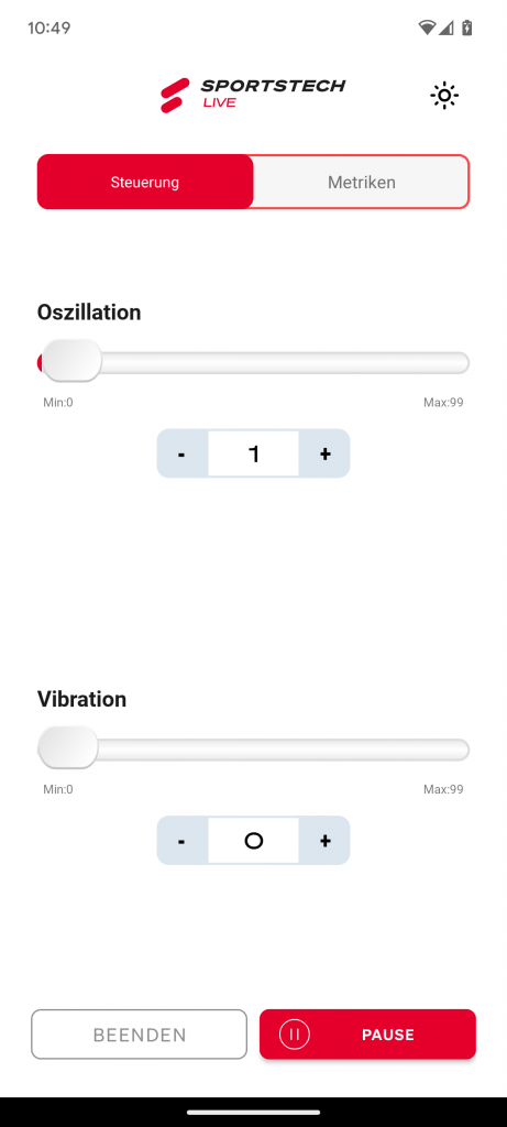 App der Sportstech sVibe Vibrationsplatte (9)