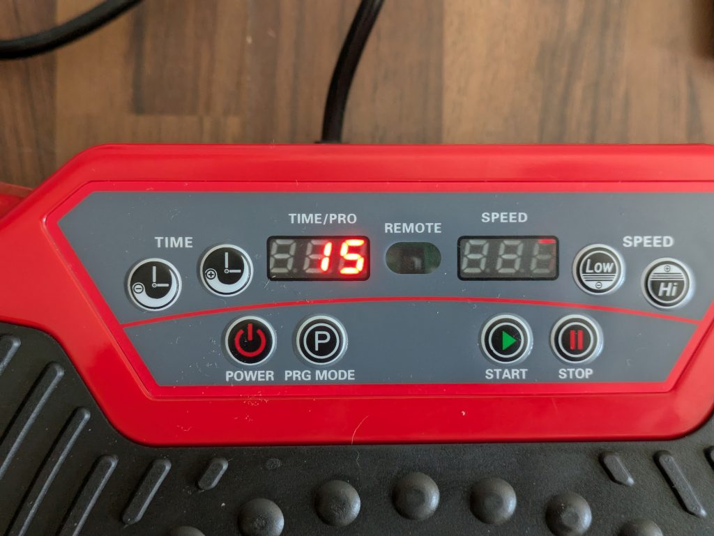 Display der TLGREEN ‎Le Dzx01-2790 Vibrationsplatte