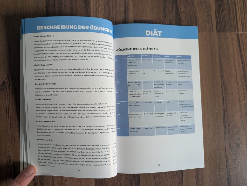 Handbuch der Bluefin Fitness SLIM Vibrationsplatte (2)