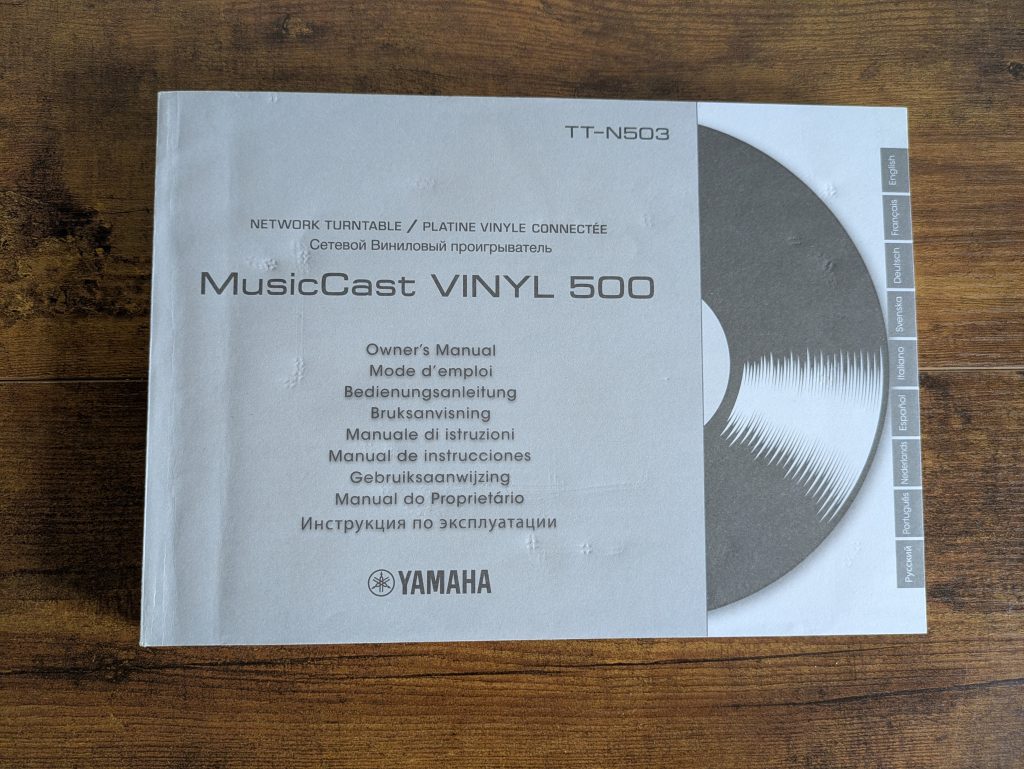 Handbuch des Yamaha Musiccast Vinyl 500 Plattenspielers