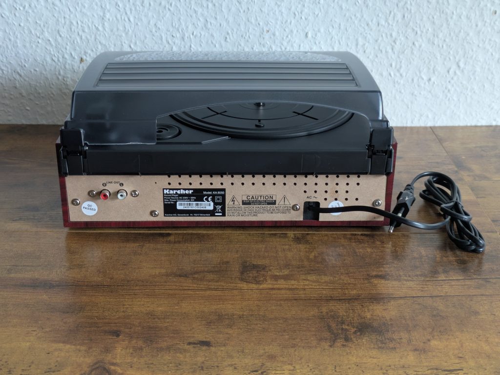 Karcher KA 8050 Plattenspieler von hinten (2)