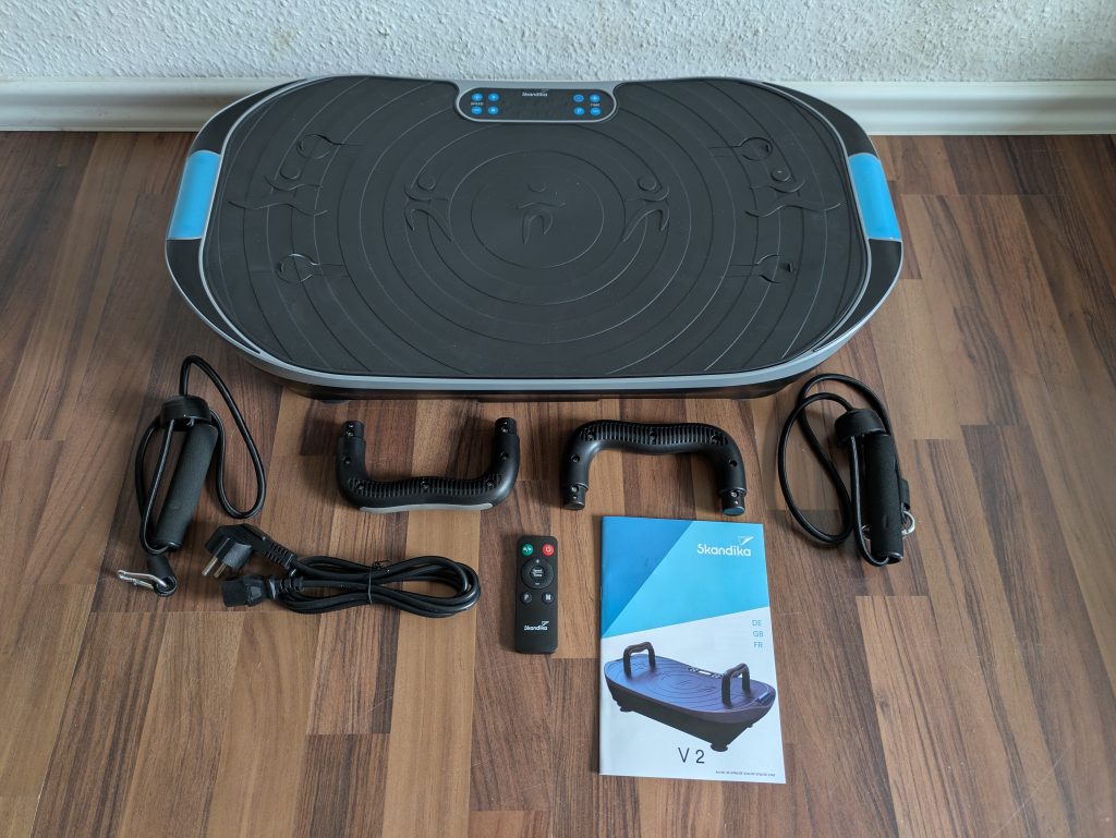 Lieferumfang der Skandika V2 Vibrationsplatte