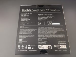 OneOdio A5 Over Ear Kopfhörer Verpackung Rückseite