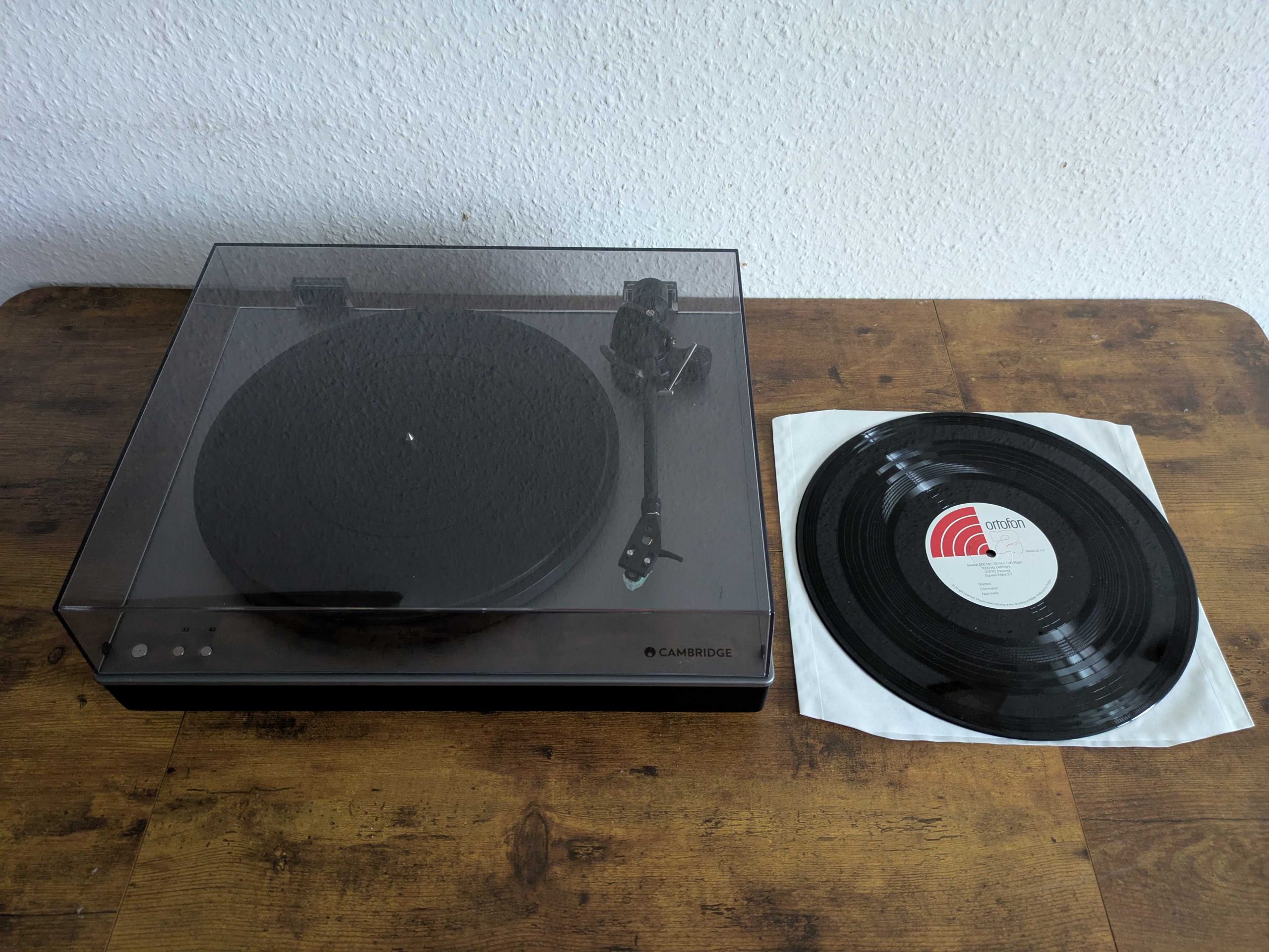 Plattenspieler mit Schallplatten