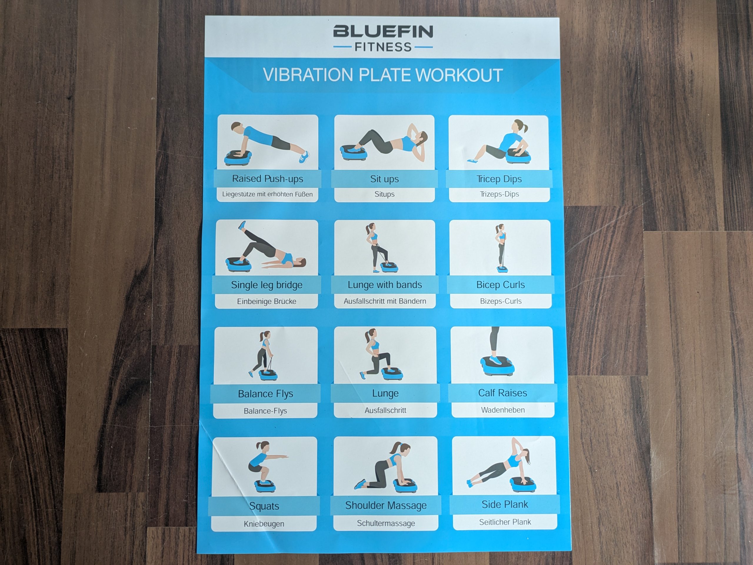 Poster der Bluefin Fitness SLIM Vibrationsplatte