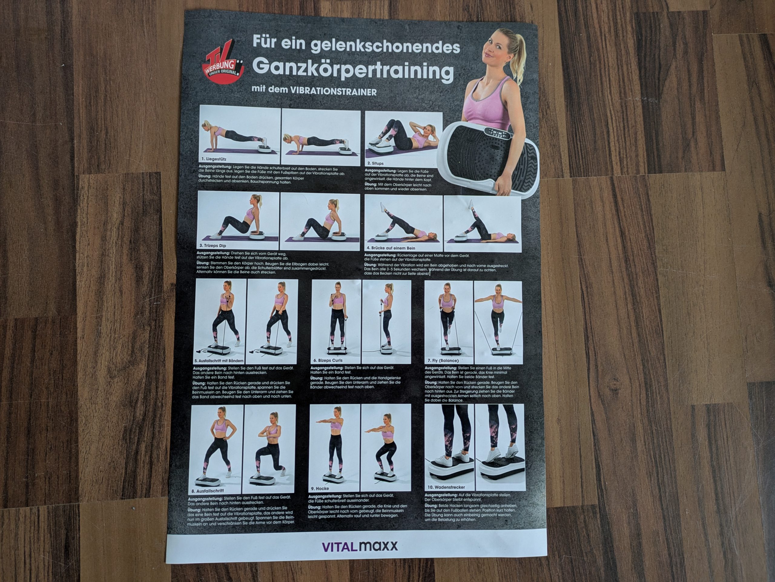 Poster der VITALmaxx Basic-Vibrationsplatte