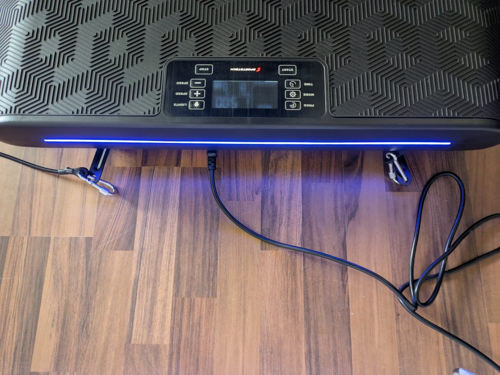 Sportstech sVibe Vibrationsplatte mit Licht von hinten