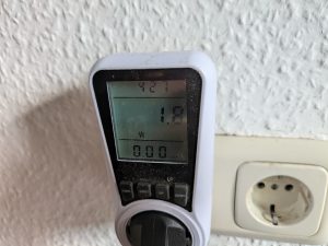Stromverbrauch der Skandika V2 Vibrationsplatte im Standby