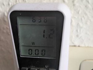 Stromverbrauch der Sportstech sVibe Vibrationsplatte im Standby