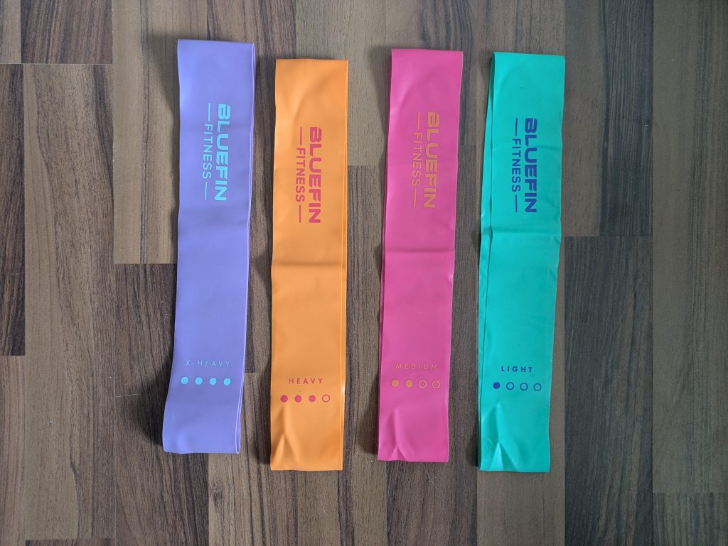 Therabänder der Bluefin Fitness SLIM Vibrationsplatte