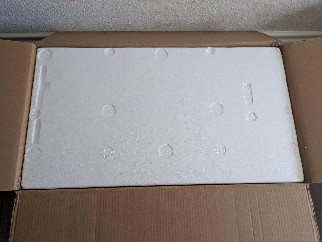 Verpackung der TLGREEN ‎Le Dzx01-2790 Vibrationsplatte geöffnet