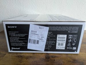 Verpackung des Sony PS-LX310BT Plattenspielers von der Seite
