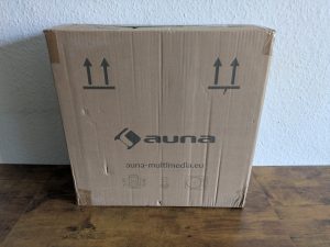 Verpackung des auna Jerry Lee Plattenspielers von vorne