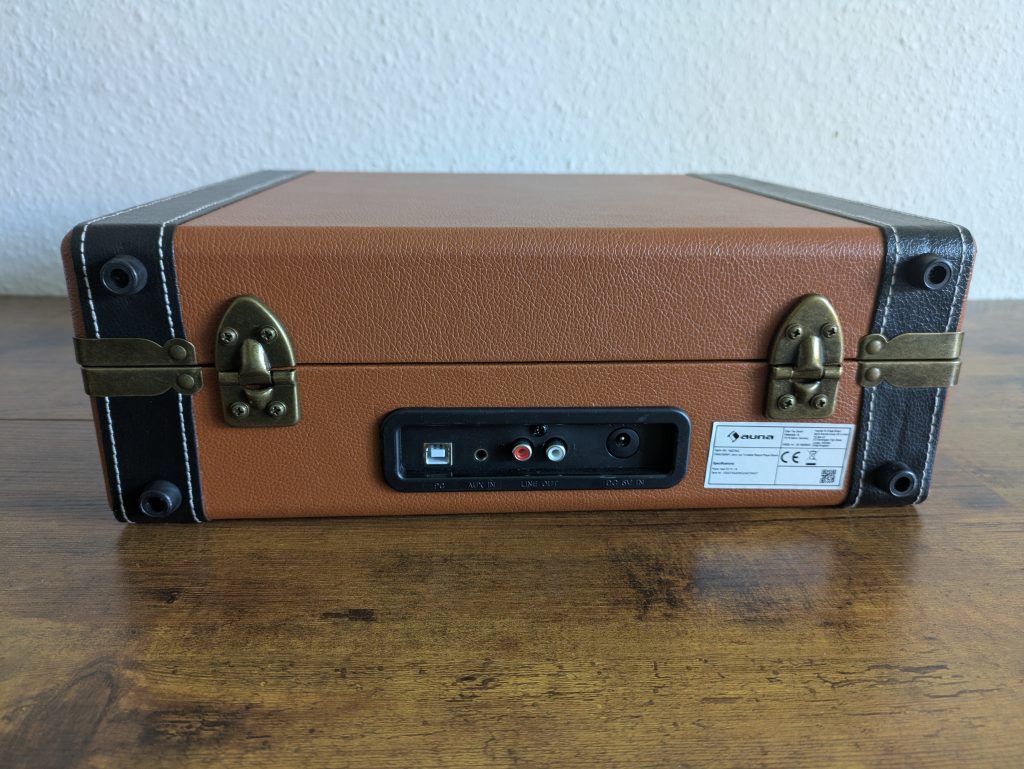auna Jerry Lee Plattenspieler von hinten