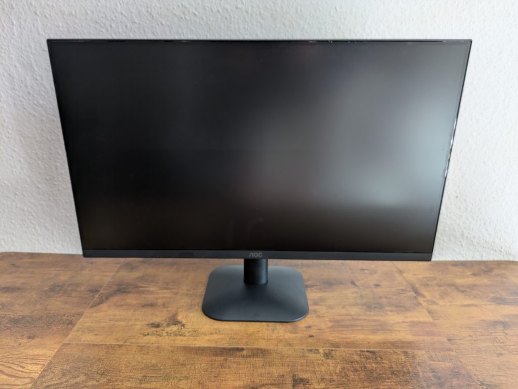 AOC 27B35HM Monitor von vorne mit Standfuß