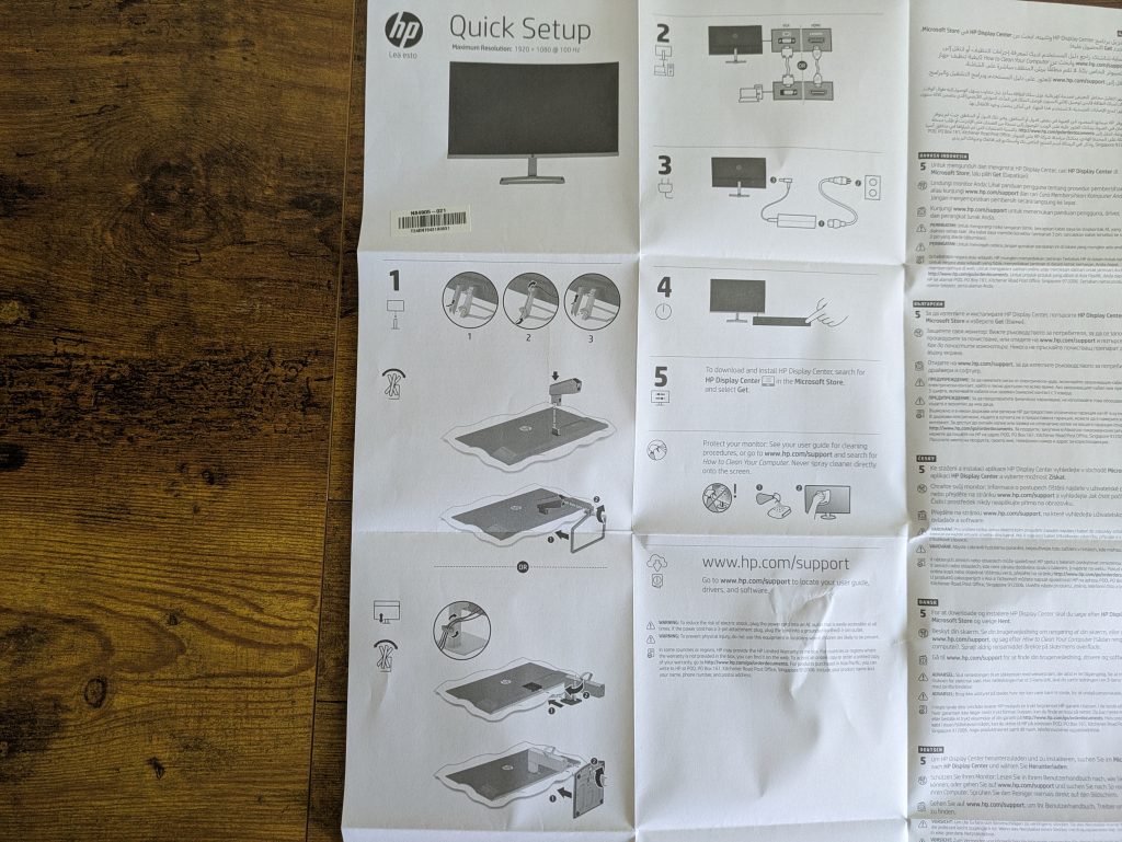 Anleitung des HP Series 5 527sa Monitors (2)