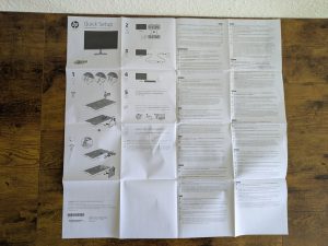 Anleitung des HP Series 5 527sa Monitors geöffnet