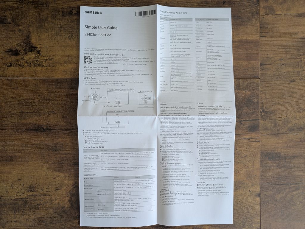 Anleitung des Samsung S36GD Monitors (2)