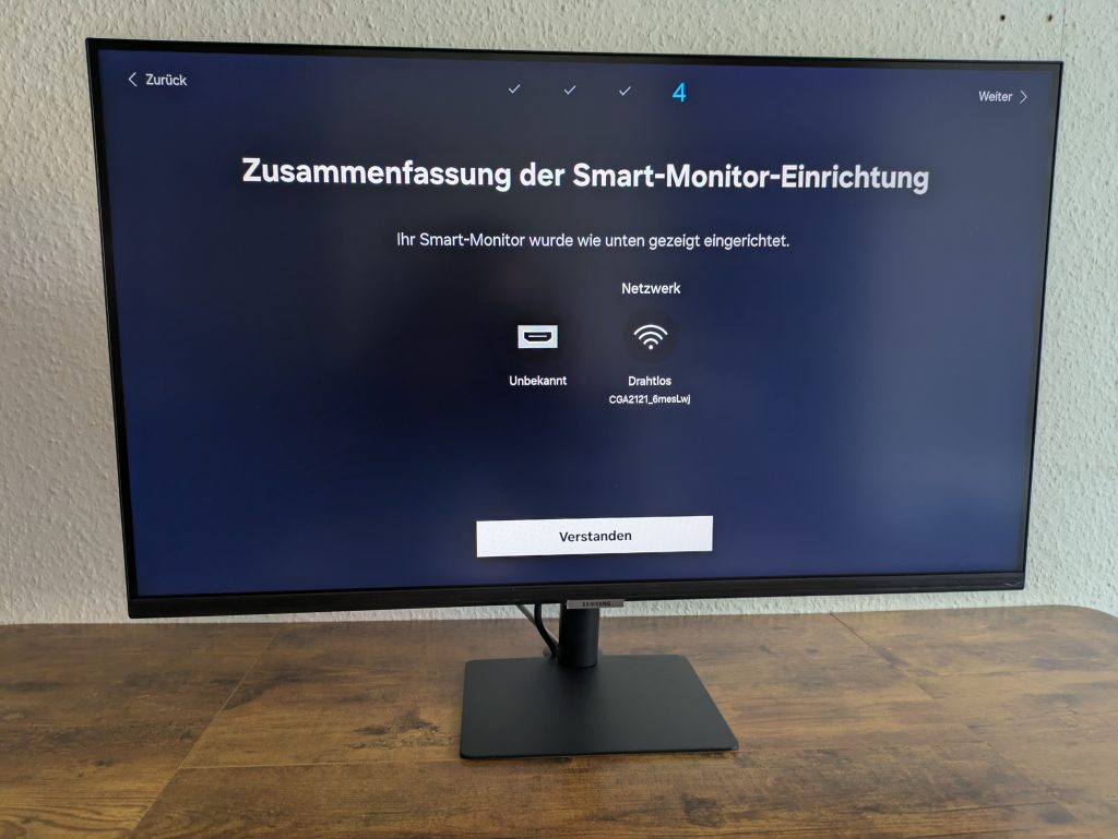 Einrichtung des Samsung M5 Smart S32BM500EU Monitors